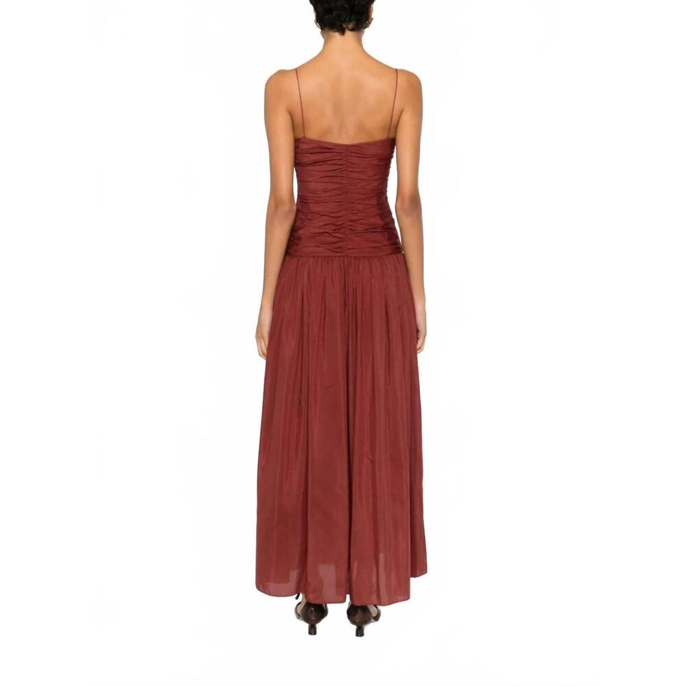 NEW MATTEAU gathered drop waist dress in maroc - Picture 3 of 5